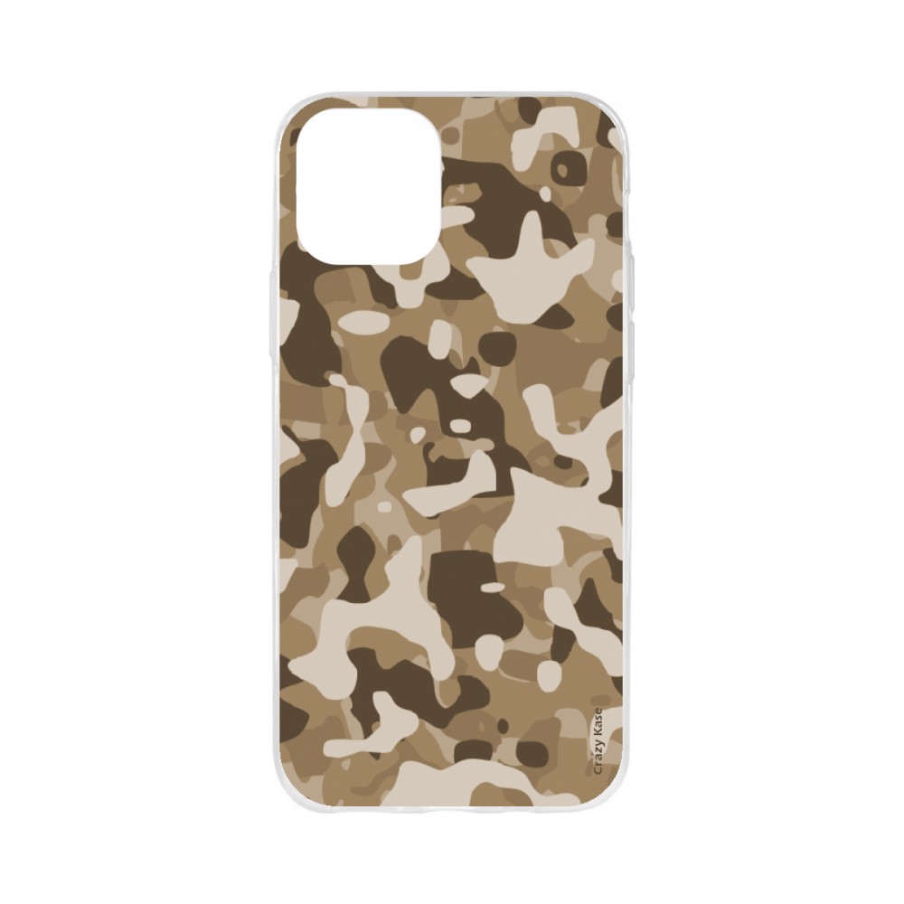 Coque iPhone 11 Pro Max souple Camouflage militaire désert Crazy Kase