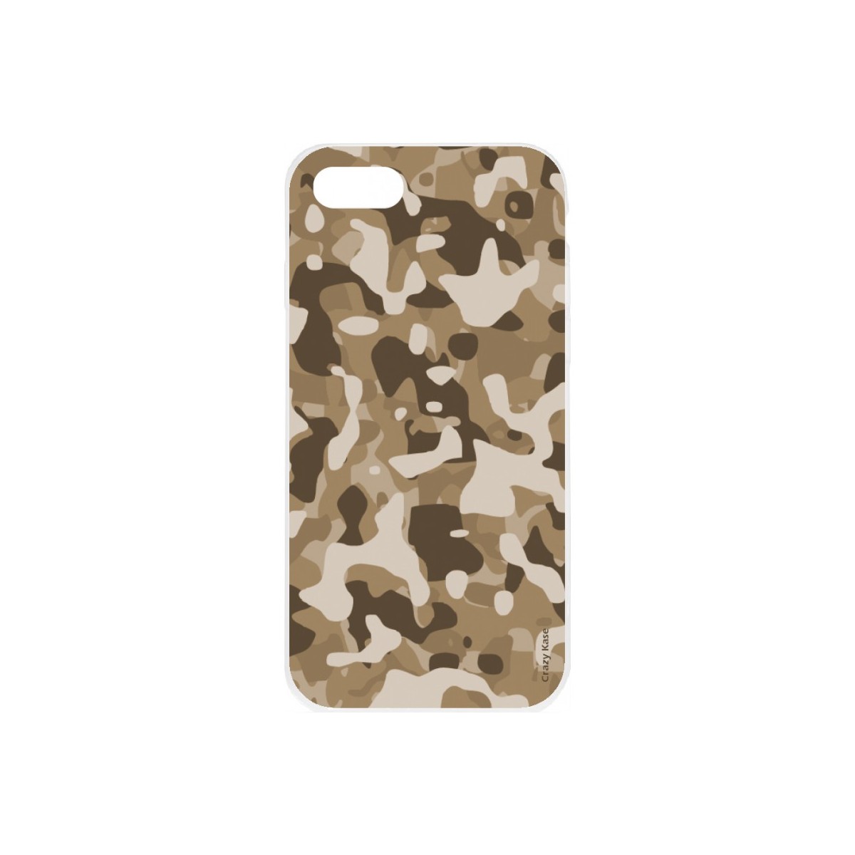 Coque iPhone SE (2020) souple Camouflage militaire désert Crazy Kase
