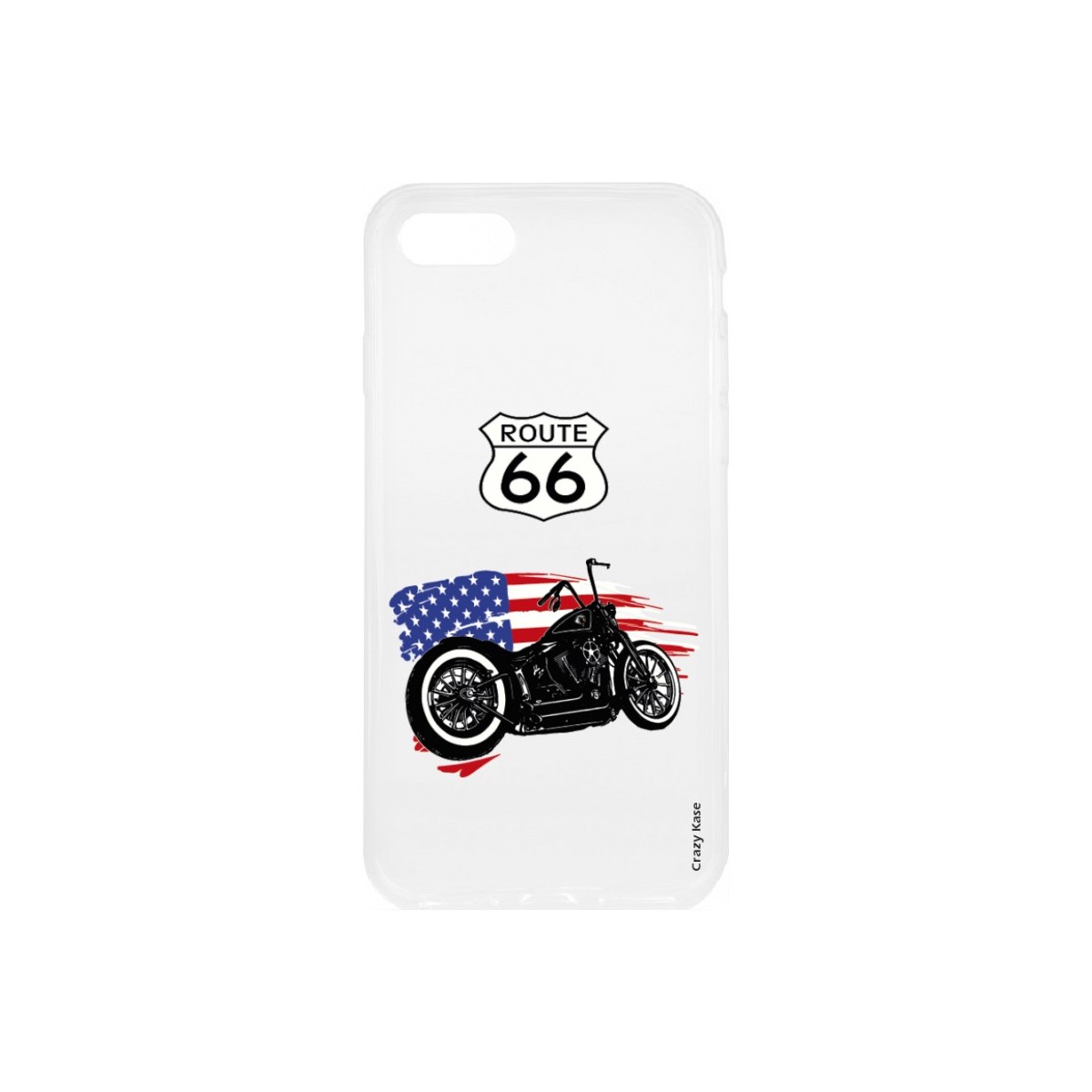 Coque pour iPhone SE (2020) souple Moto Harley Davidson - Crazy Kase