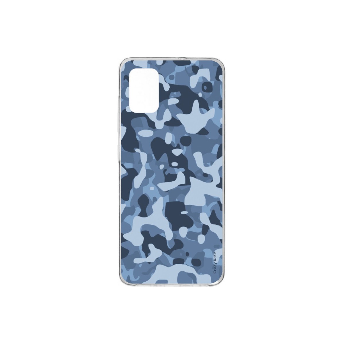 Coque pour Samsung Galaxy A41 souple Camouflage militaire bleu Crazy Kase