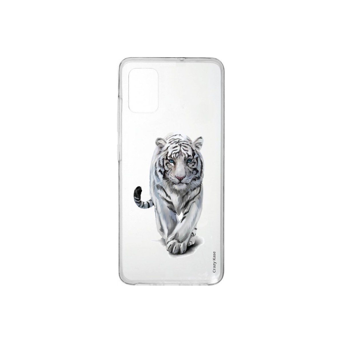 Coque pour Samsung Galaxy A41 souple Tigre blanc Crazy Kase
