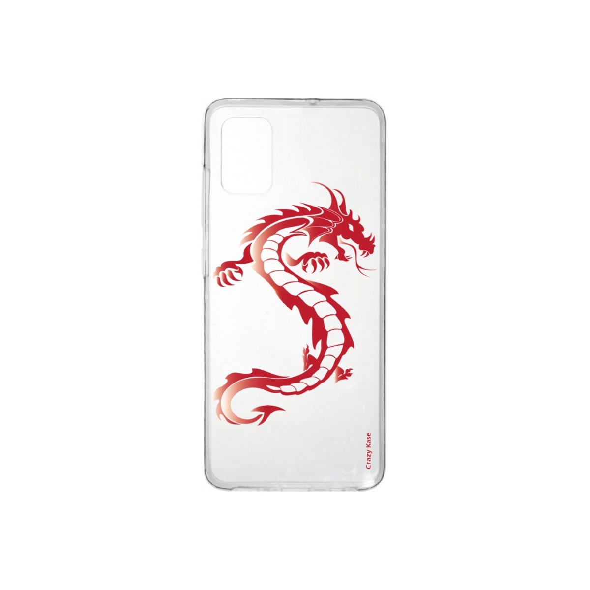 Coque pour Samsung Galaxy A41 souple Dragon rouge Crazy Kase