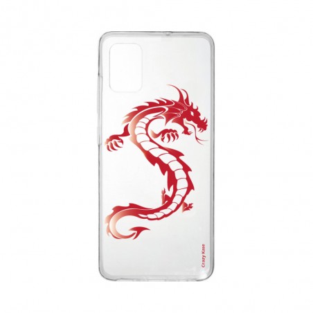 Coque pour Samsung Galaxy A41 souple Dragon rouge Crazy Kase
