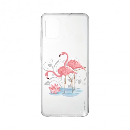 Coque pour Samsung Galaxy A41 souple Flamant rose Crazy Kase