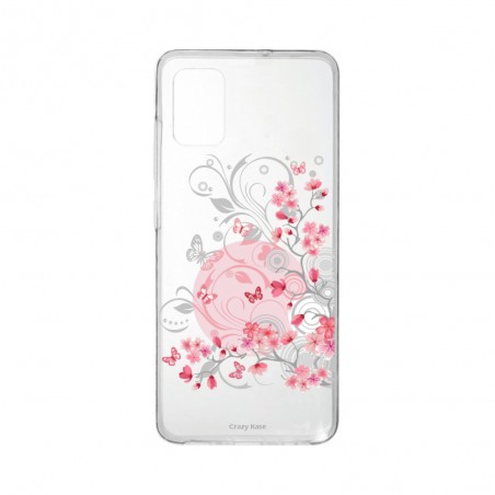 Coque pour Samsung Galaxy A41 souple Fleur et papillon Crazy Kase
