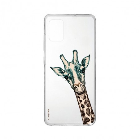 Coque Samsung Galaxy A41 souple Tête de Girafe Crazy Kase