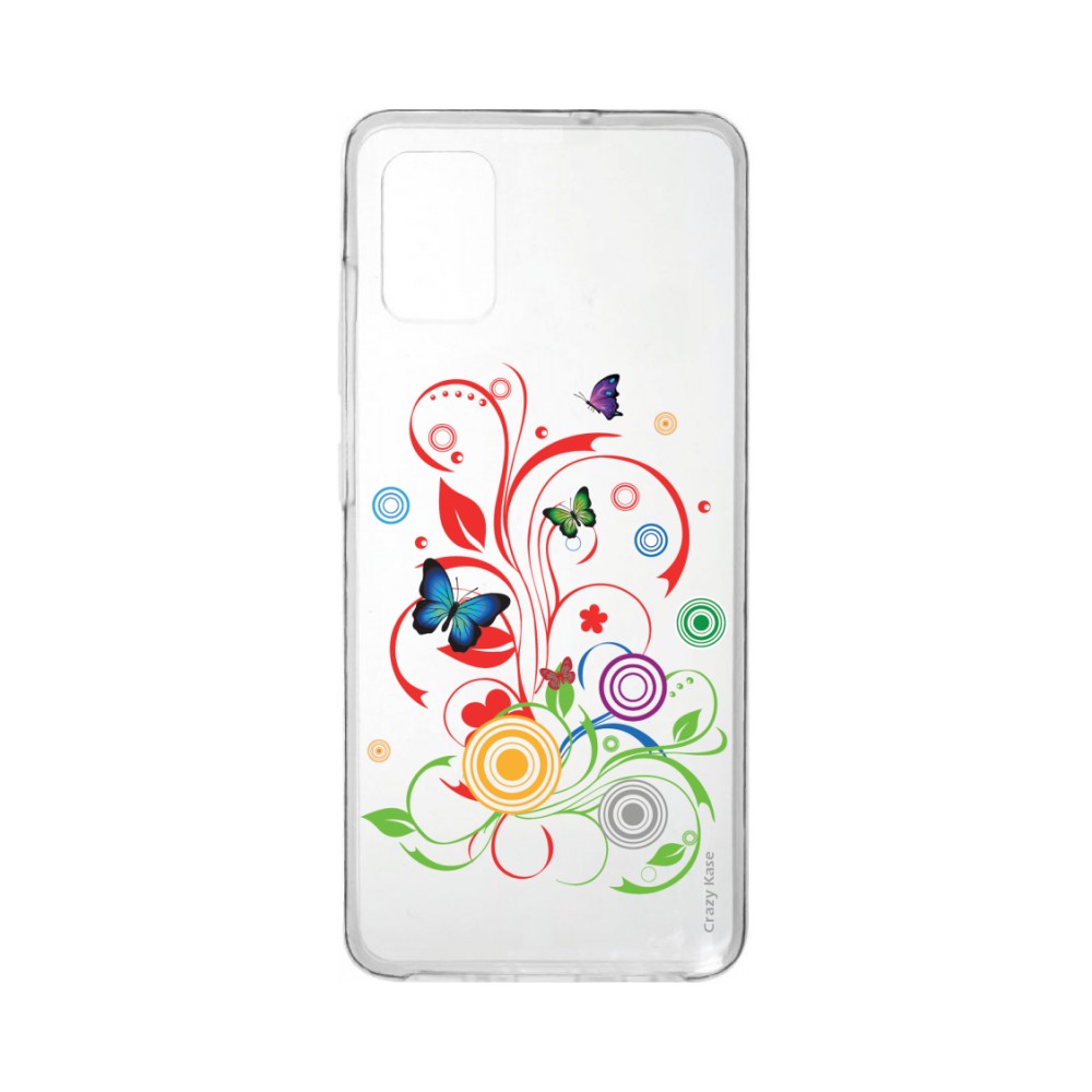 Coque pour Samsung Galaxy A41 souple Papillons et Cercles