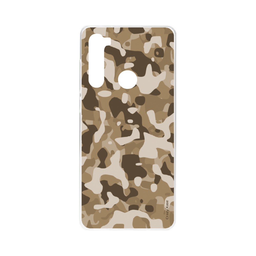 Coque Xiaomi Redmi Note 8 souple Camouflage militaire désert Crazy Kase
