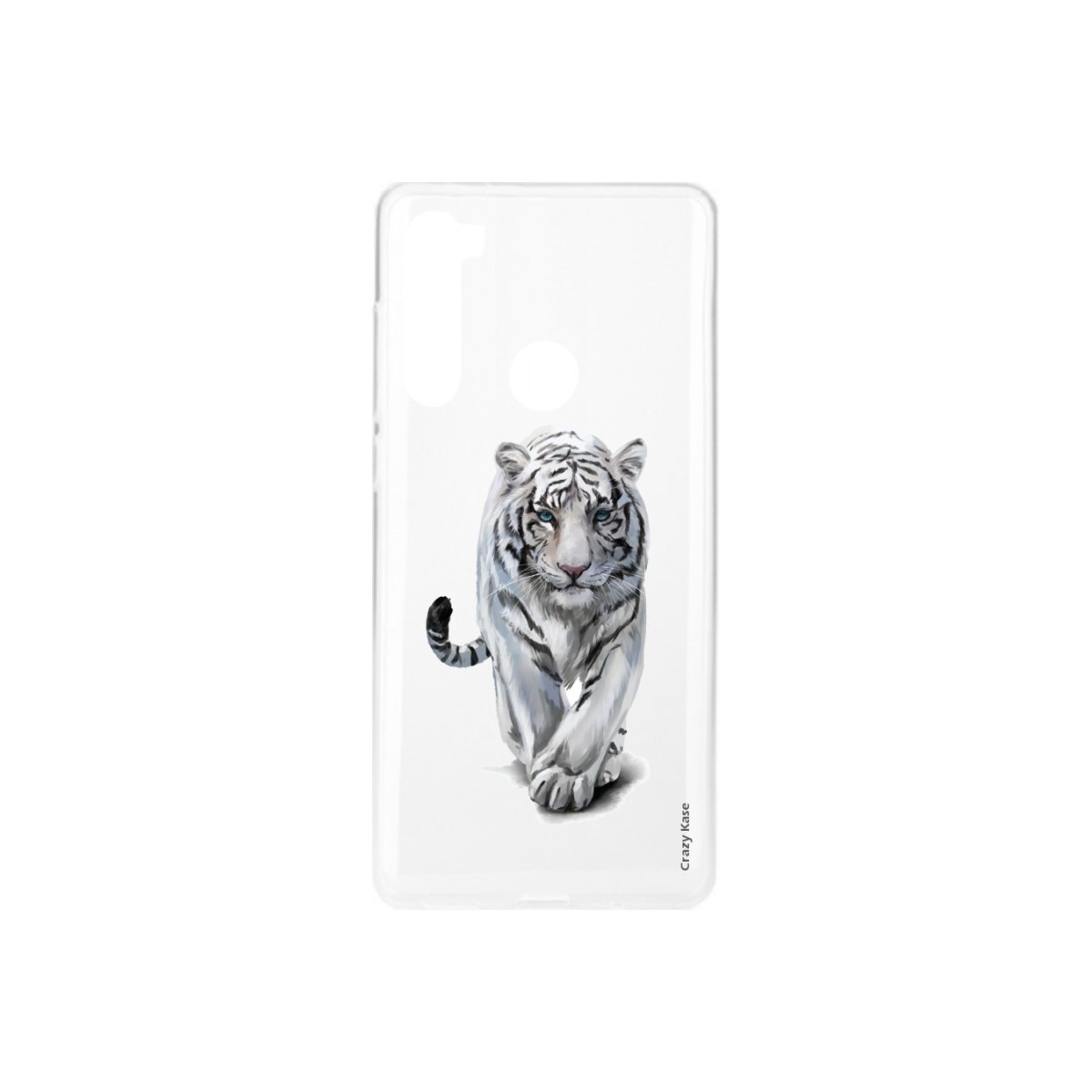 Coque Xiaomi Redmi Note 8 souple Tigre blanc Crazy Kase