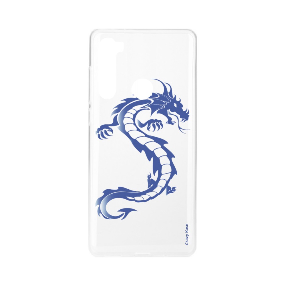 Coque Xiaomi Redmi Note 8 souple Dragon bleu Crazy Kase
