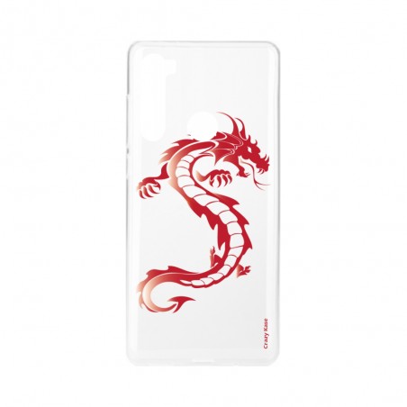 Coque Xiaomi Redmi Note 8 souple Dragon rouge Crazy Kase