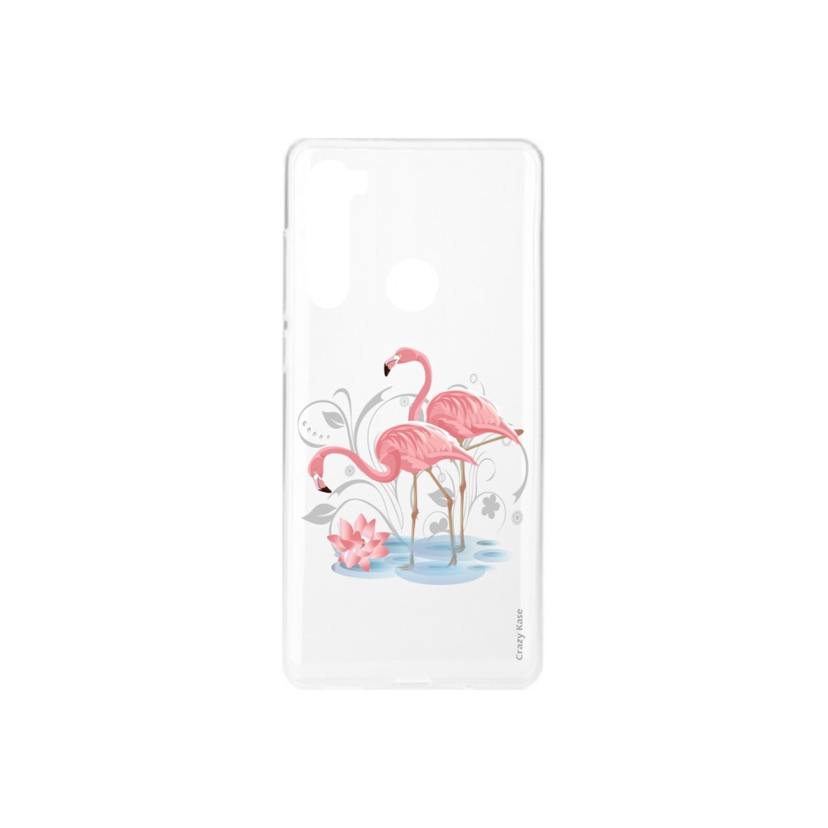 Coque Xiaomi Redmi Note 8 souple Flamant rose Crazy Kase