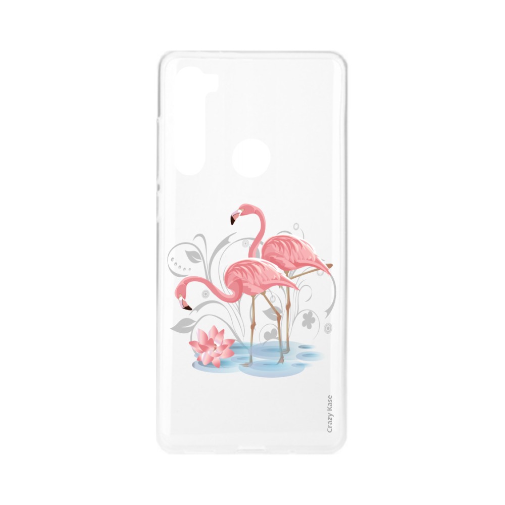 Coque Xiaomi Redmi Note 8 souple Flamant rose Crazy Kase