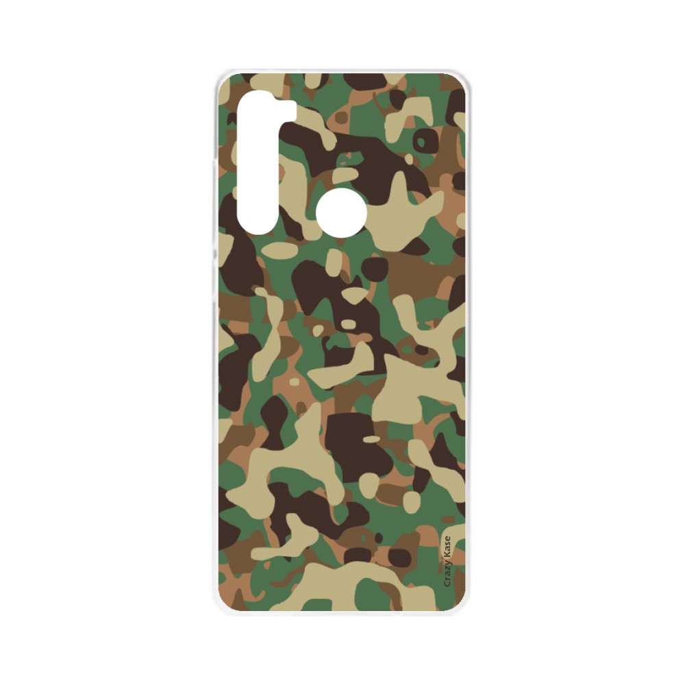 Coque Xiaomi Redmi Note 8 souple Camouflage militaire Crazy Kase