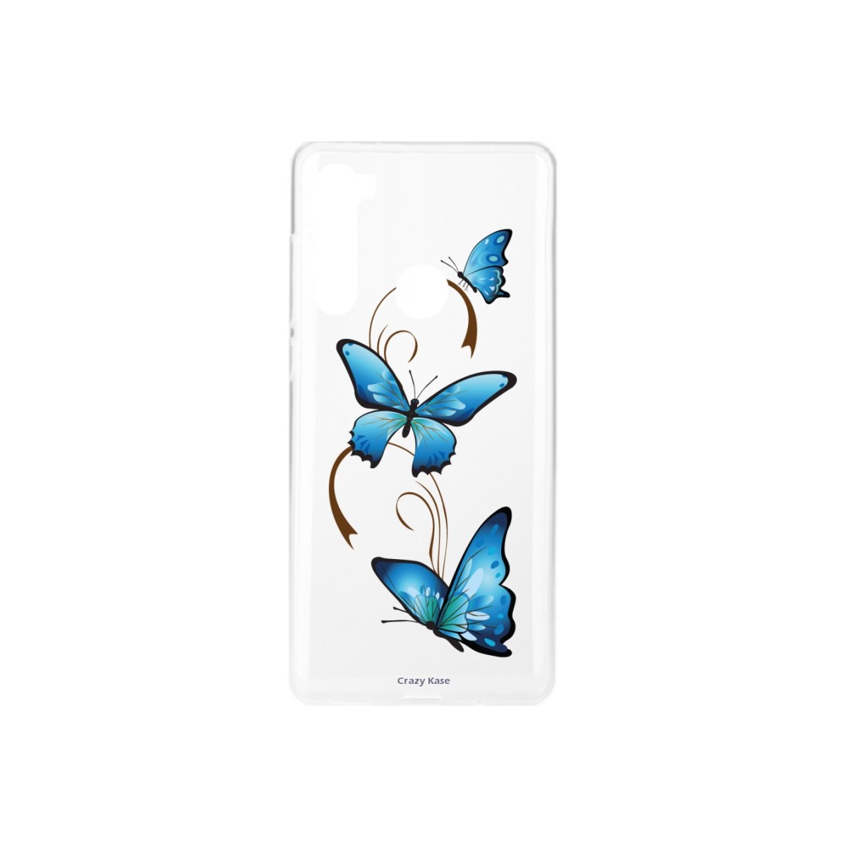 Coque Xiaomi Redmi Note 8 souple Papillon sur arabesque Crazy Kase