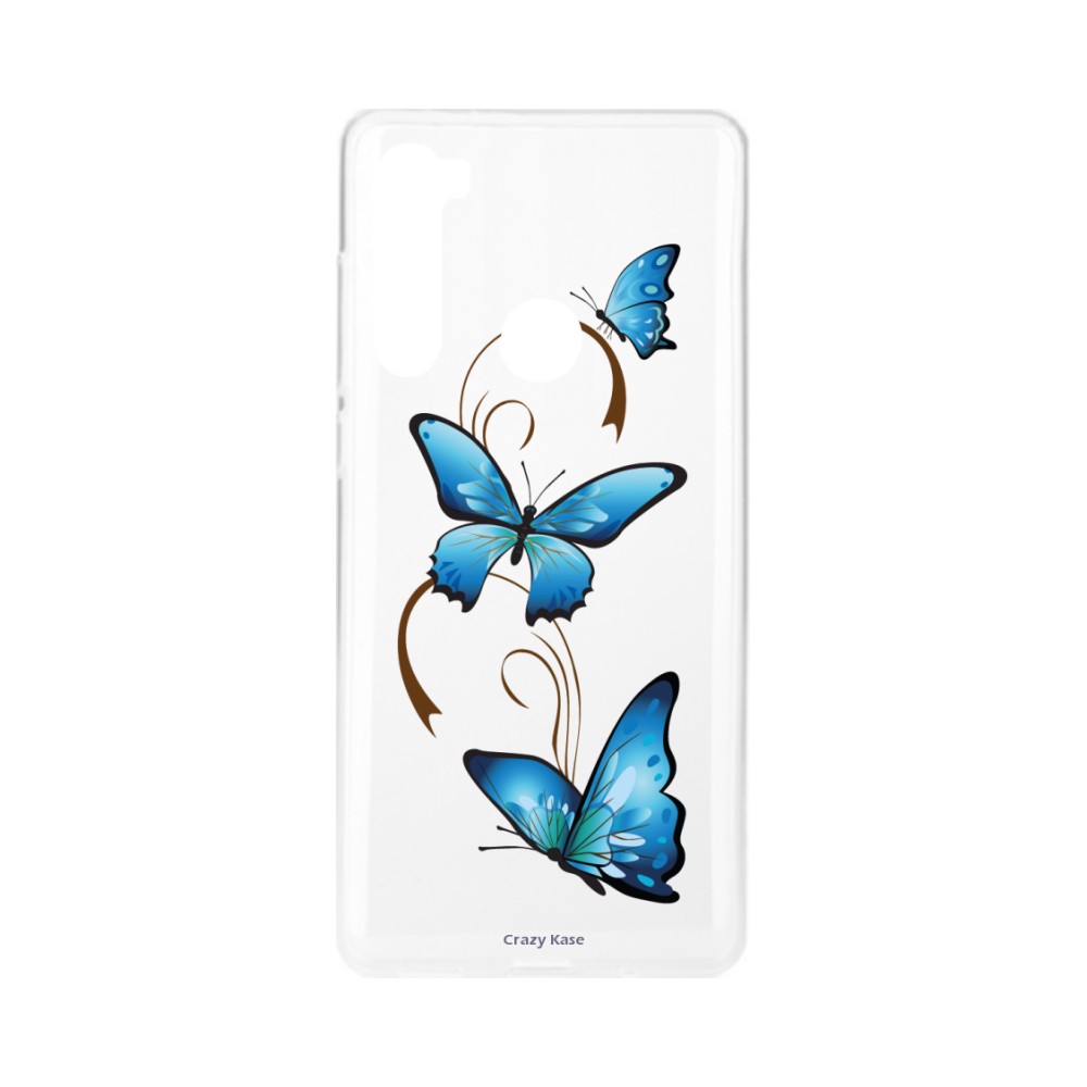 Coque Xiaomi Redmi Note 8 souple Papillon sur arabesque Crazy Kase