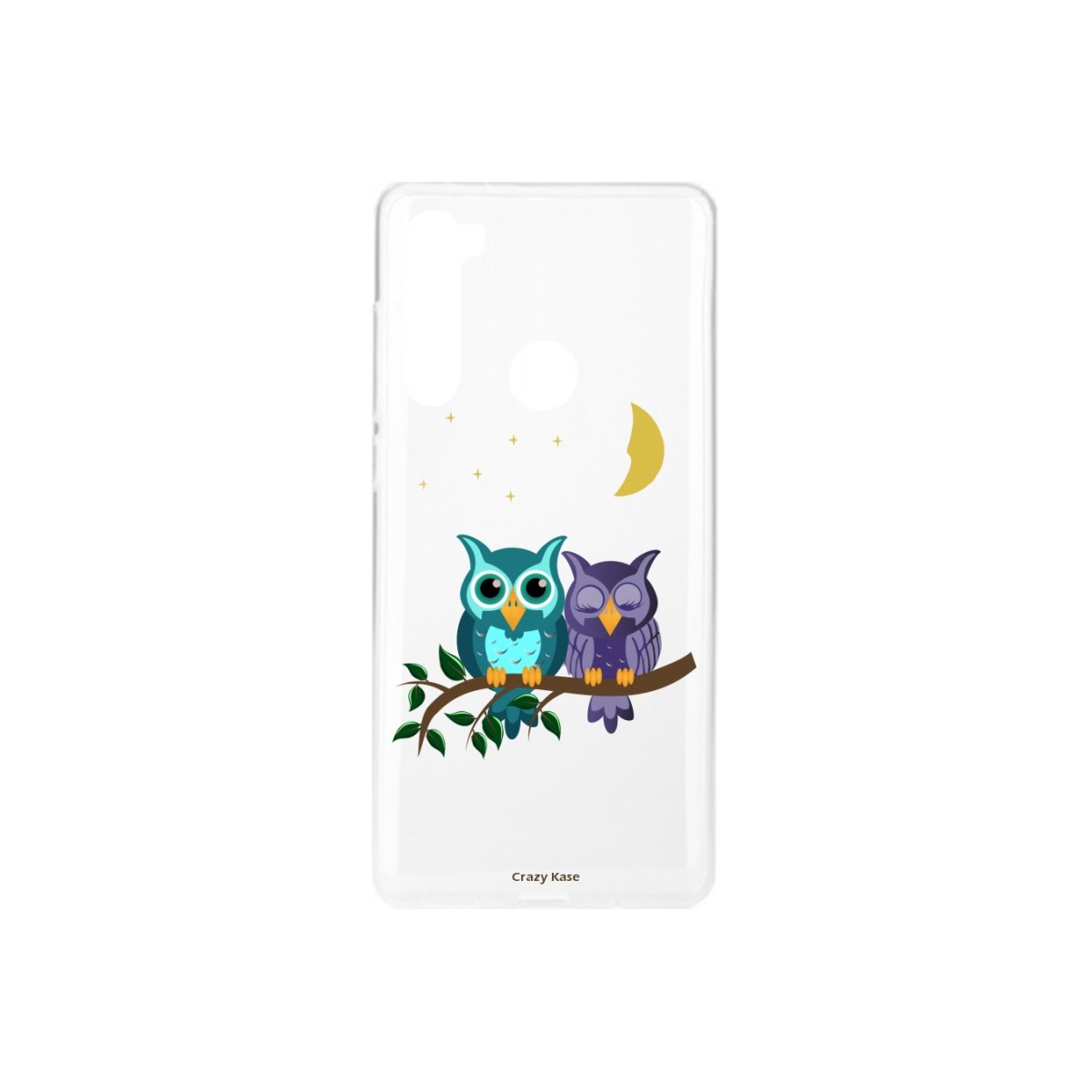 Coque Xiaomi Redmi Note 8 souple Chouettes au clair de lune Crazy Kase