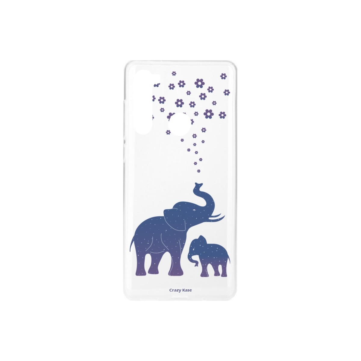 Coque Xiaomi Redmi Note 8 souple Eléphant Bleu Crazy Kase