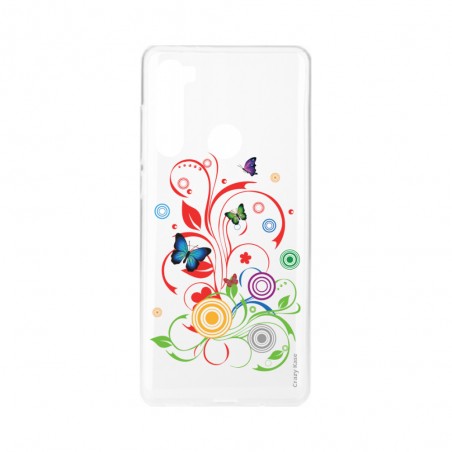 Coque Xiaomi Redmi Note 8 souple Papillons et Cercles Crazy Kase
