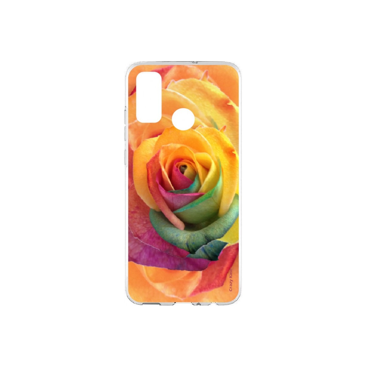 Coque Huawei P Smart 2020 souple Rose fleur colorée Crazy Kase