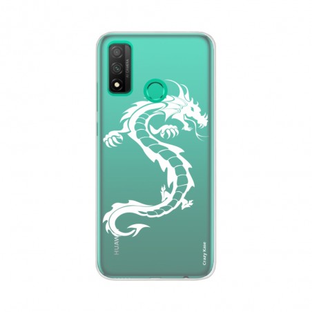 Coque Huawei P Smart 2020 souple Dragon blanc Crazy Kase