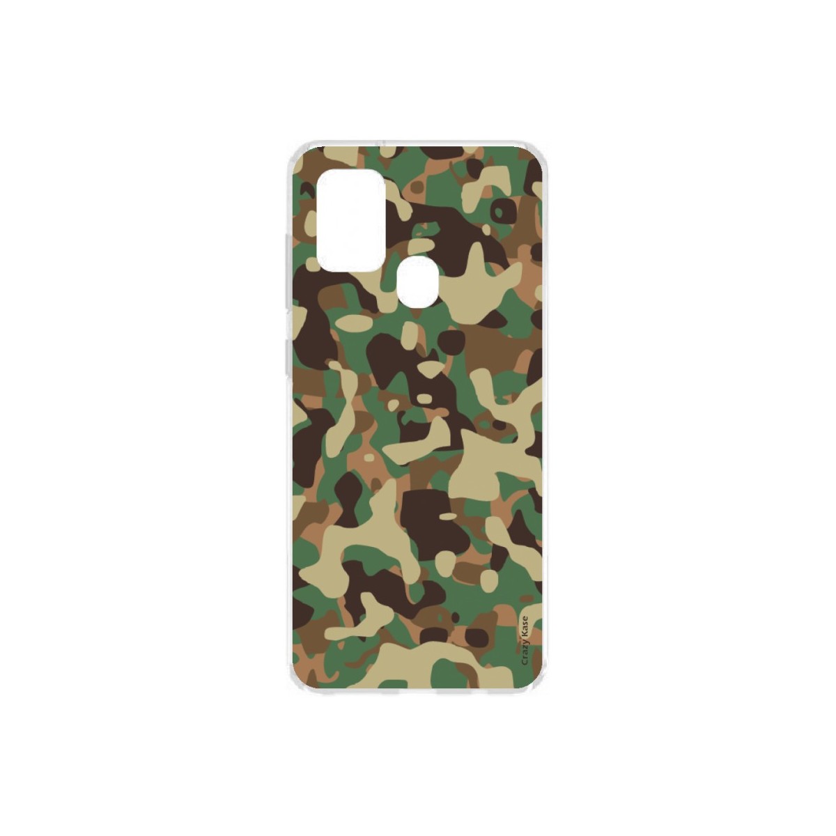 Coque Samsung Galaxy A21s souple Camouflage militaire Crazy Kase