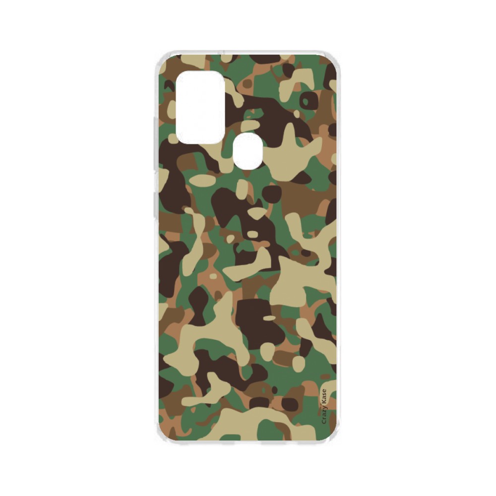 Coque Samsung Galaxy A21s souple Camouflage militaire Crazy Kase