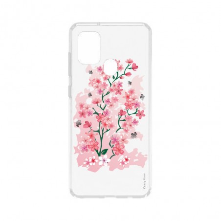 Coque Samsung Galaxy A21s souple Fleurs de Cerisier Crazy Kase