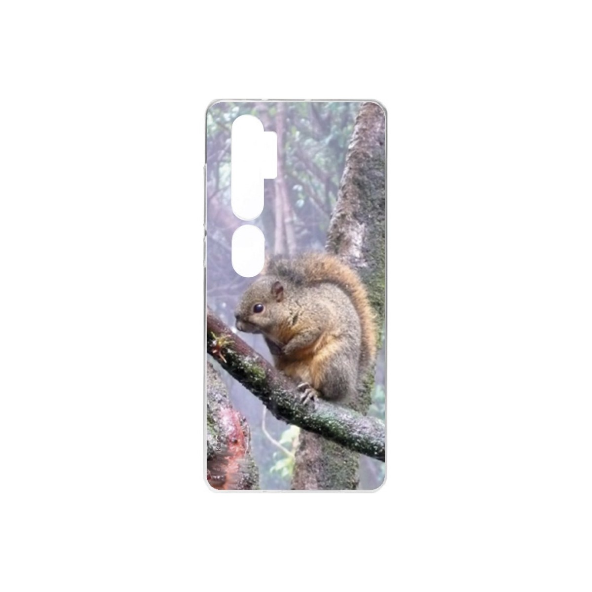 Coque pour Xiaomi Mi Note 10 souple Ecureuil Crazy Kase