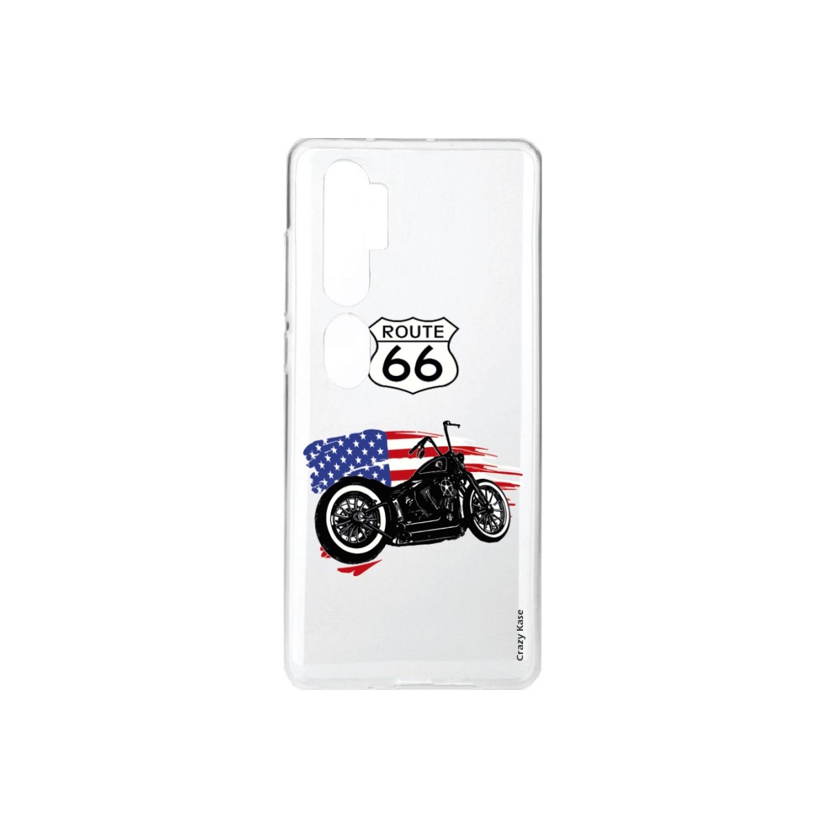 Coque pour Xiaomi Mi Note 10 souple Moto Harley Crazy Kase