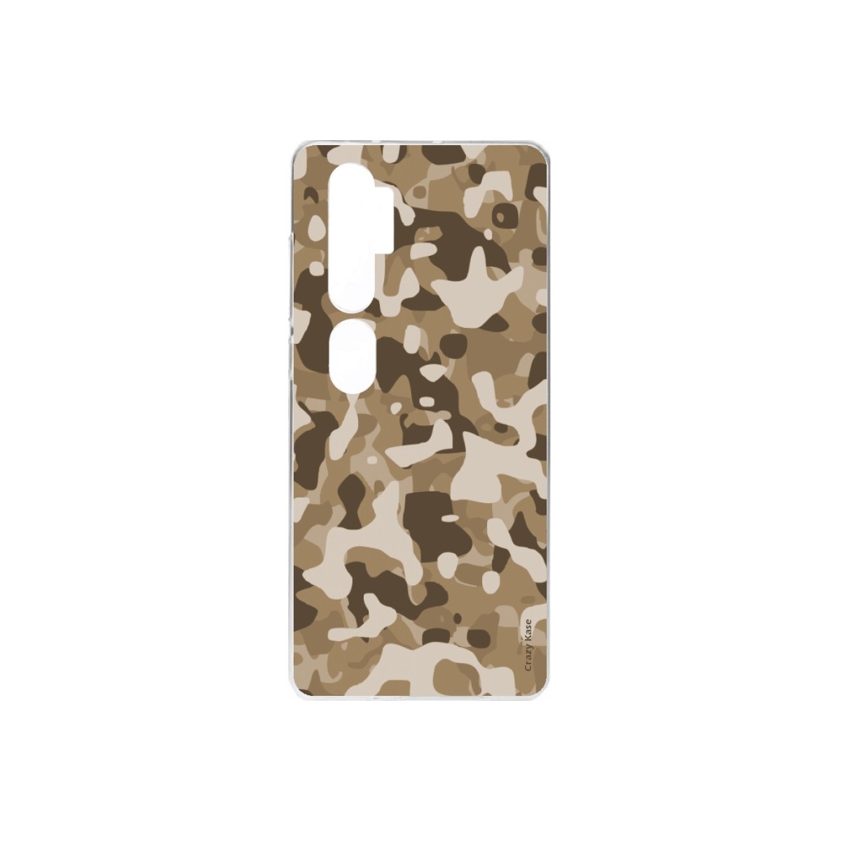 Coque pour Xiaomi Mi Note 10 souple Camouflage militaire désert Crazy Kase