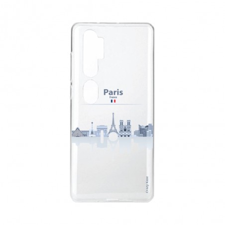 Coque pour Xiaomi Mi Note 10 souple Monuments de Paris Crazy Kase