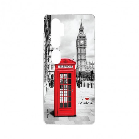 Coque pour Xiaomi Mi Note 10 souple I love London Crazy Kase