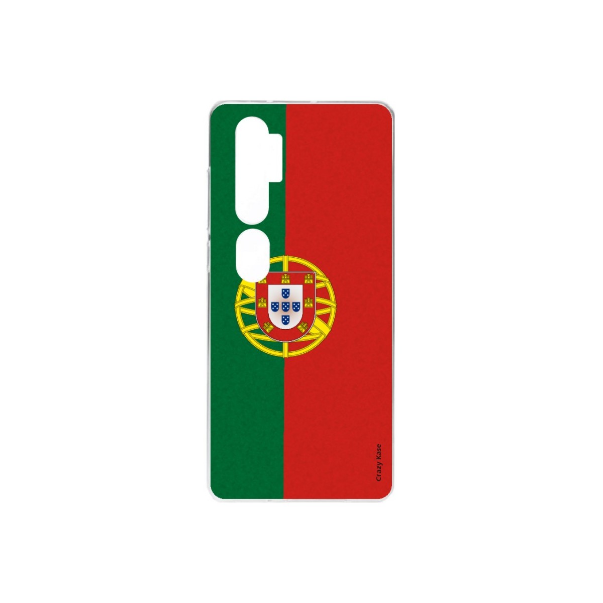 Coque pour Xiaomi Mi Note 10 souple Drapeau Portugais Crazy Kase