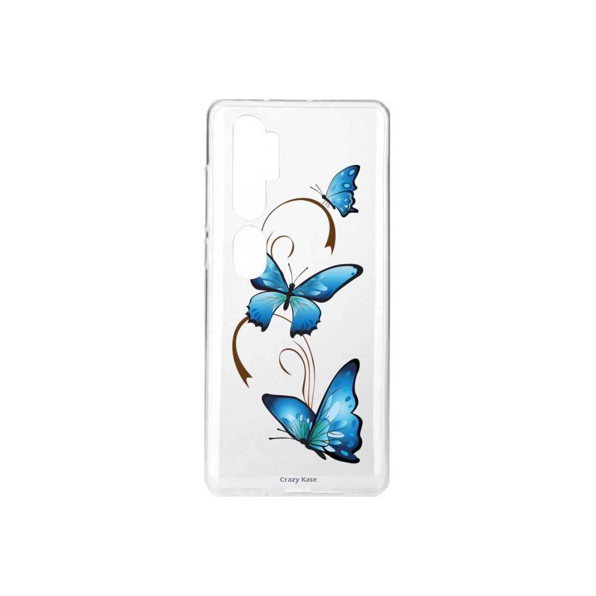 Coque pour Xiaomi Mi Note 10 souple Papillon sur arabesque Crazy Kase