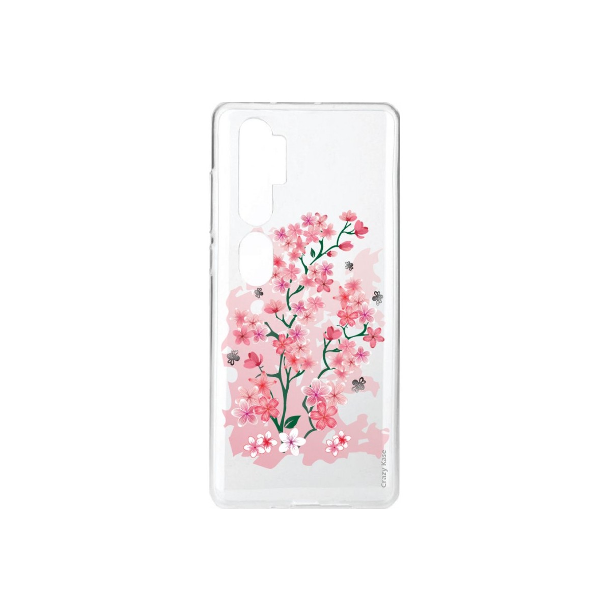 Coque pour Xiaomi Mi Note 10 souple Fleurs de Cerisier Crazy Kase