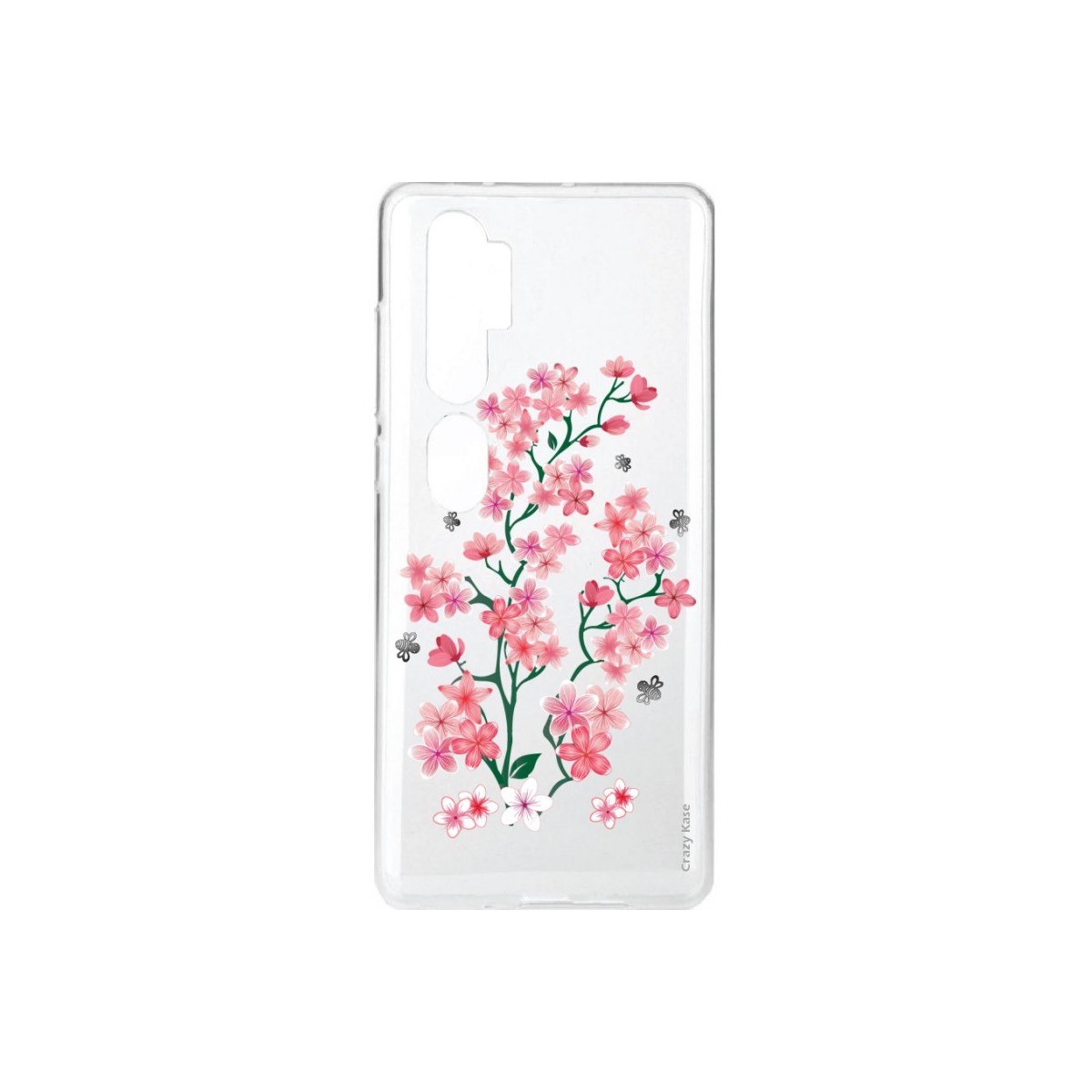 Coque pour Xiaomi Mi Note 10 souple Fleurs de Sakura Crazy Kase