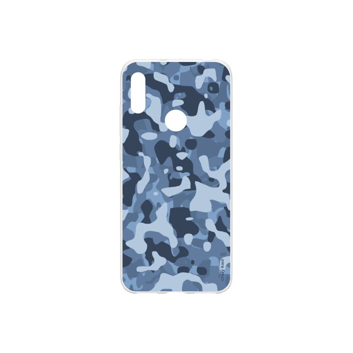 Coque pour Huawei Y6s souple Camouflage militaire bleu Crazy Kase
