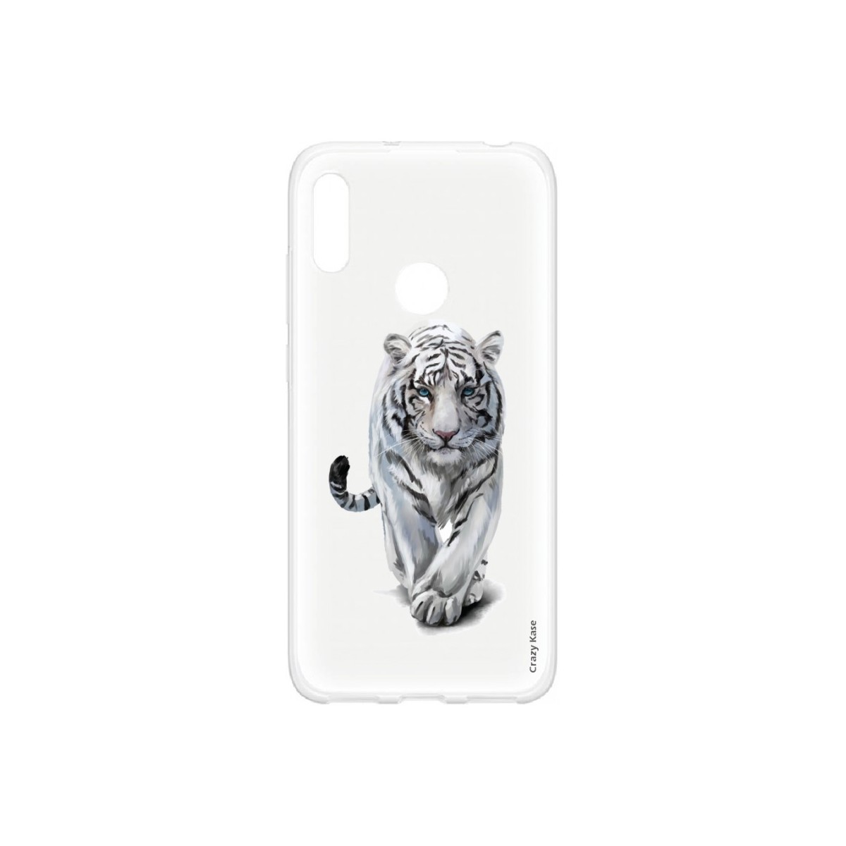 Coque pour Huawei Y6s souple Tigre blanc Crazy Kase