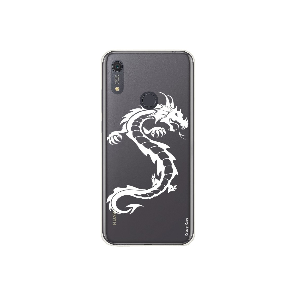 Coque pour Huawei Y6s souple Dragon blanc Crazy Kase
