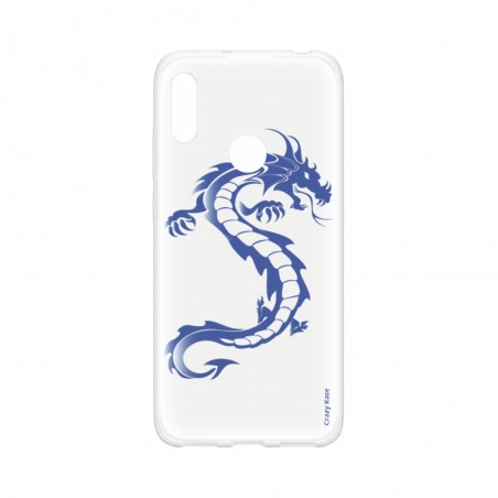 Coque pour Huawei Y6s souple Dragon bleu Crazy Kase