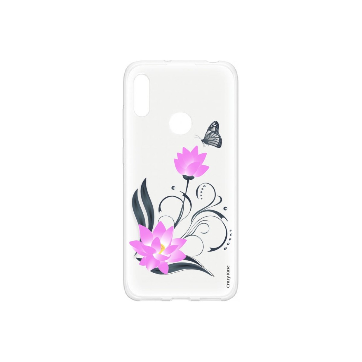 Coque Huawei Y6s souple Fleur de lotus et papillon Crazy Kase