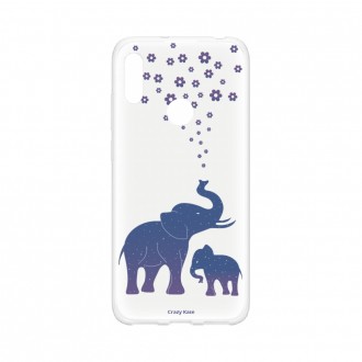 Coque Huawei Y6s souple Eléphant Bleu Crazy Kase
