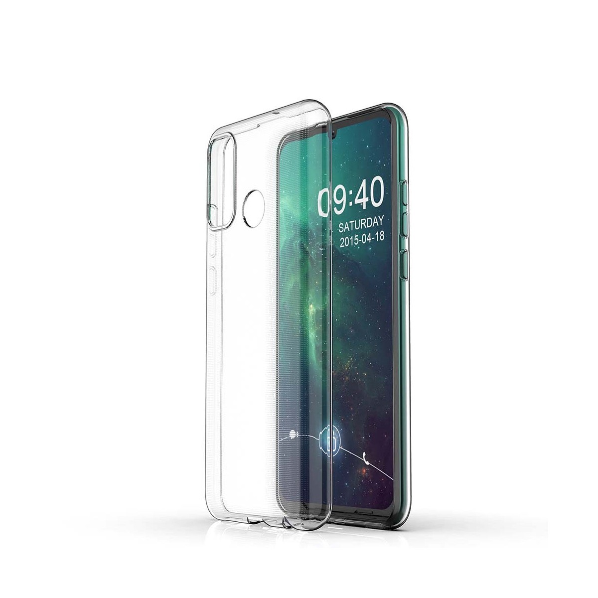 Akami Coque Huawei P Smart 2020, Housse de protection en silicone de haute qualité - Transparent