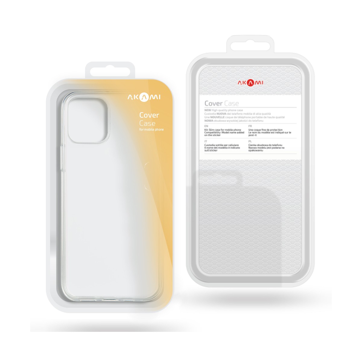 Coque Akami pour iPhone 12 Pro Max (6,7) en silicone de haute qualité transparent