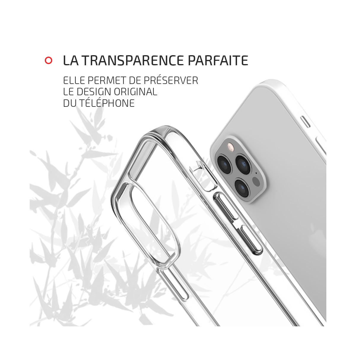 Coque Akami pour iPhone 12 Pro Max (6,7) en silicone de haute qualité transparent