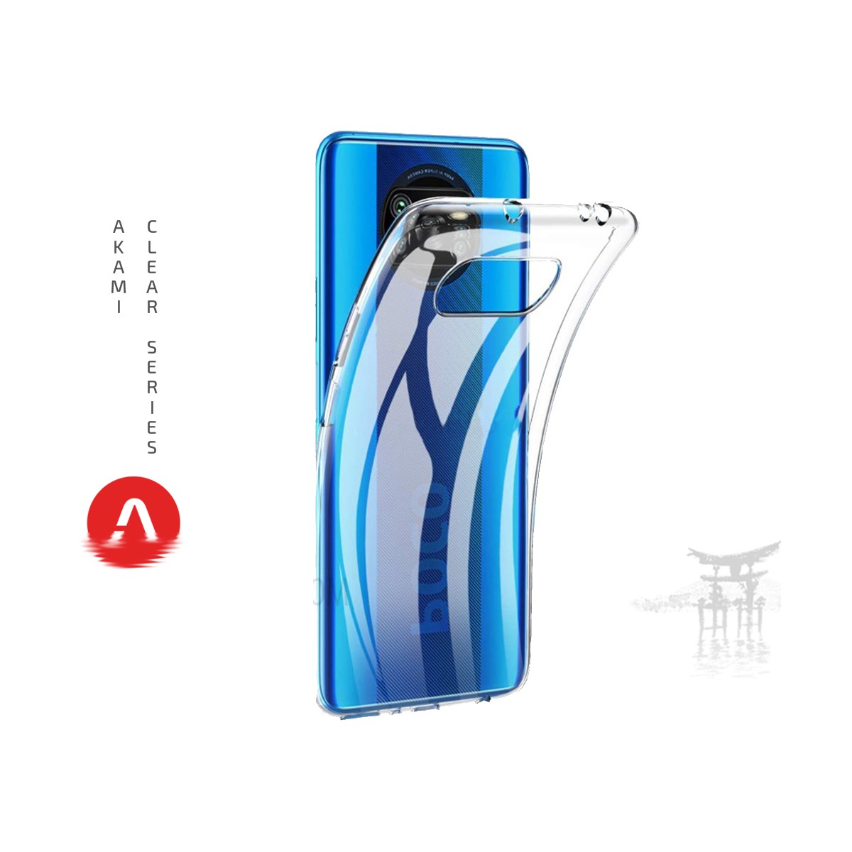 Coque Akami pour Xiaomi POCO X3 NFC en silicone de haute qualité transparent