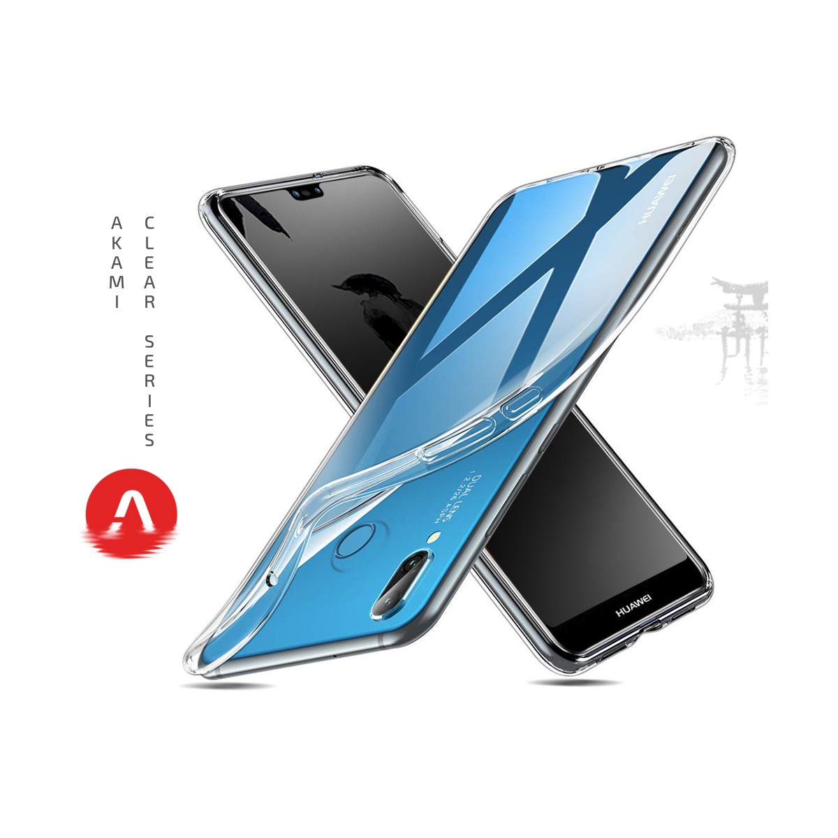 Akami coque transparente pour Huawei P20 Lite en silicone de haute qualité