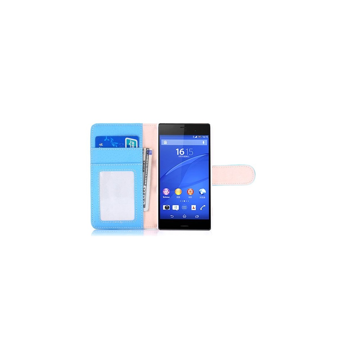 Etui Sony Xperia Z3 Mini Simili-cuir bleu clair