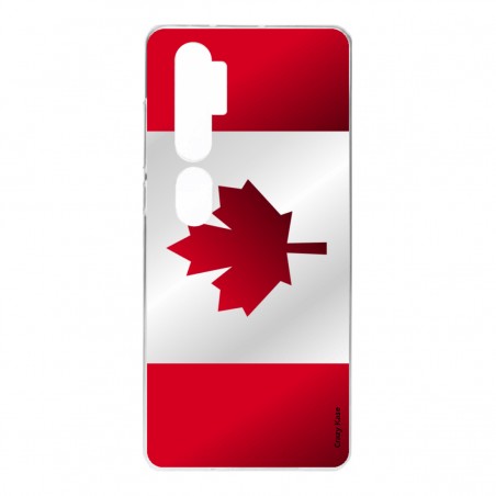 Coque pour Xiaomi Mi Note 10 Pro en silicone souple, Drapeau du Canada